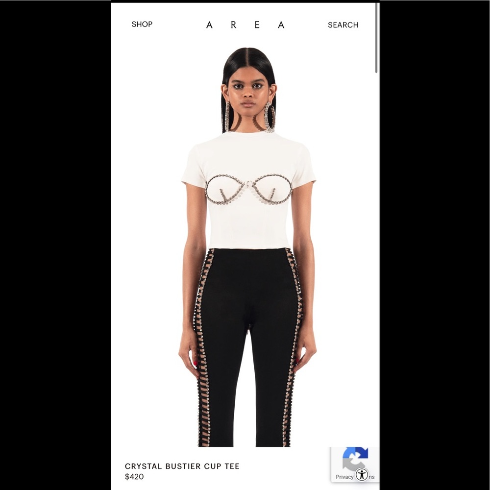 Area CRYSTAL BUSTIER CUP TEE